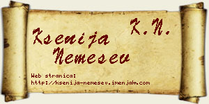 Ksenija Nemešev vizit kartica